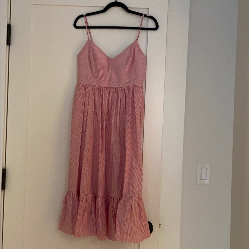 Red and white striped Jcrew dress